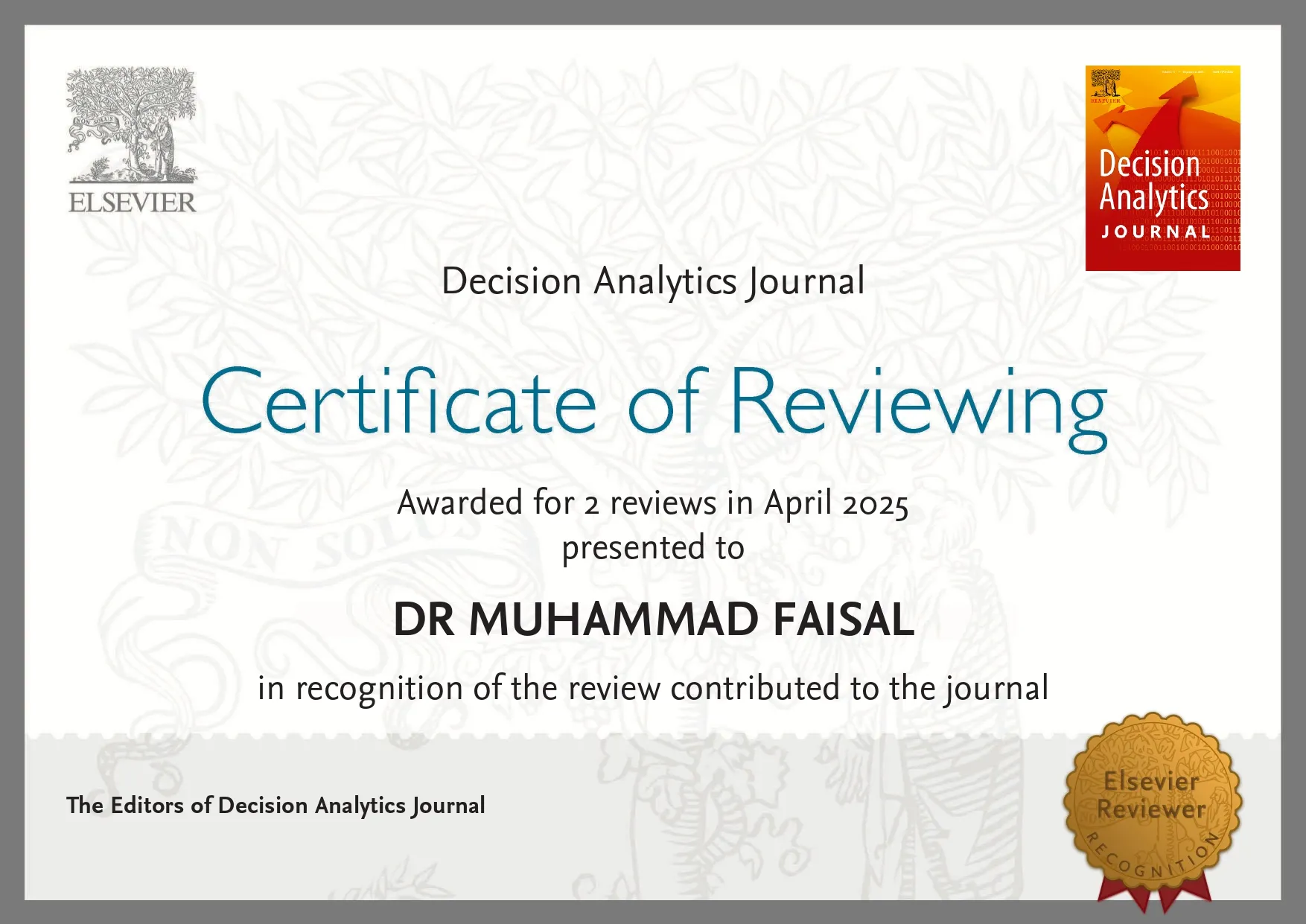 Dosen Program Studi Informatika Fakultas Teknik Unismuh Makassar Raih Pengakuan Internasional dari Elsevier.