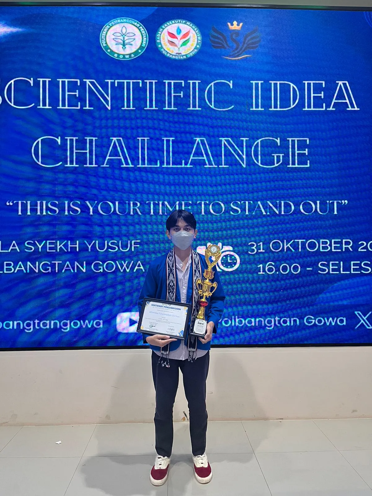 Mahasiswa Arsitektur Unismuh Makassar Raih Juara 1 Lomba Karya Tulis Ilmiah Mahasiswa di Polbangtan Gowa.