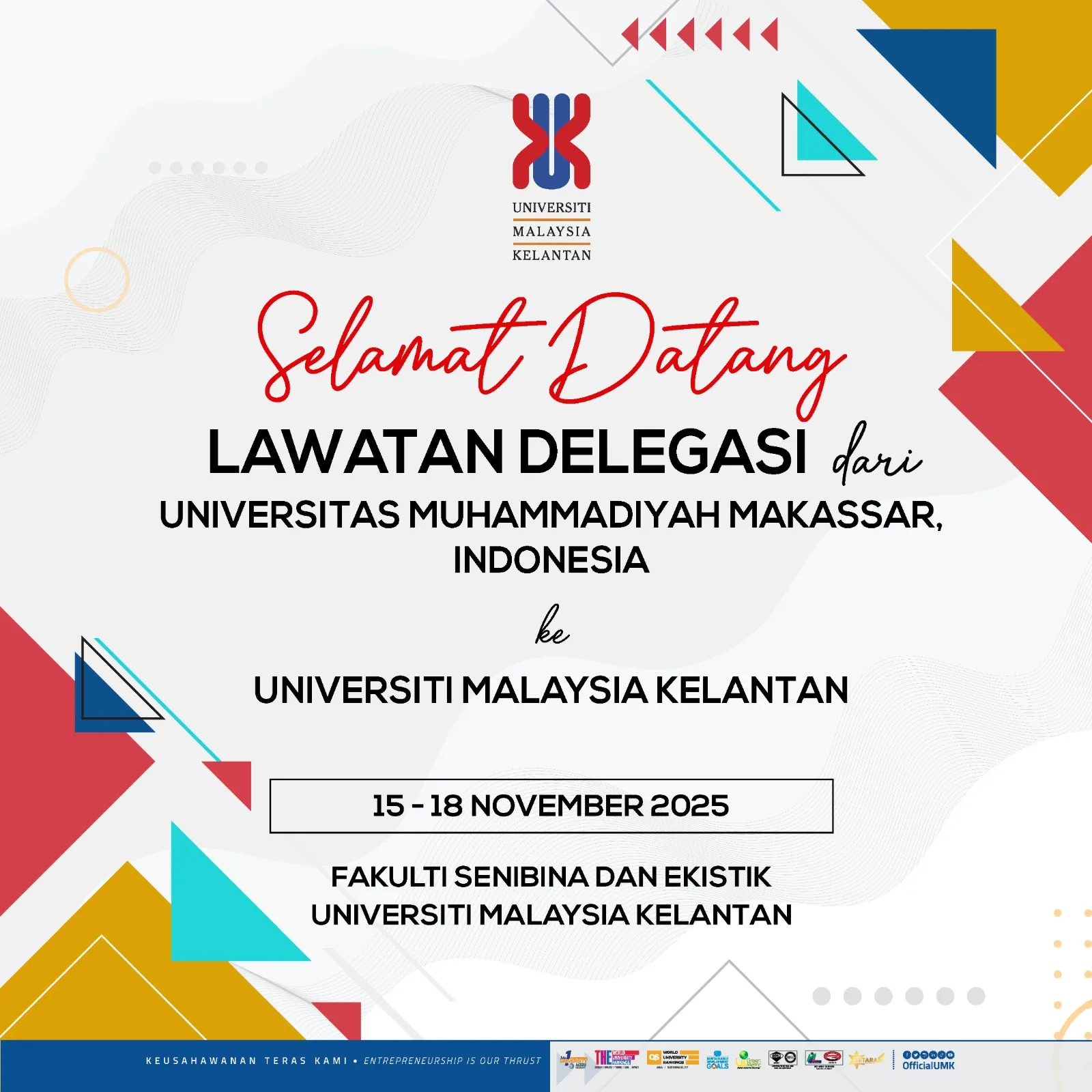 Delegasi Fakultas Teknik Unismuh Makassar Laksanakan Kolaborasi Riset dan Pengabdian di Universiti Malaysia Kelantan.