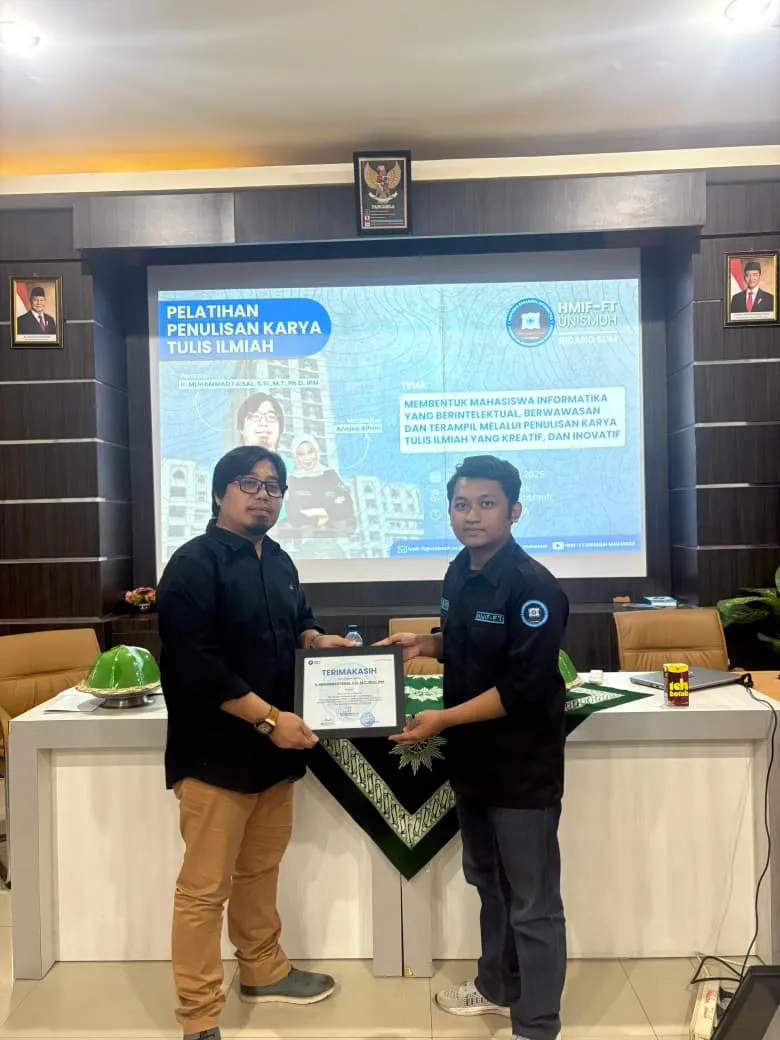 HMIF-FT Unismuh Gelar Pelatihan Penulisan Karya Ilmiah: Cetak Mahasiswa Informatika Kreatif, Inovatif, dan Kompetitif.